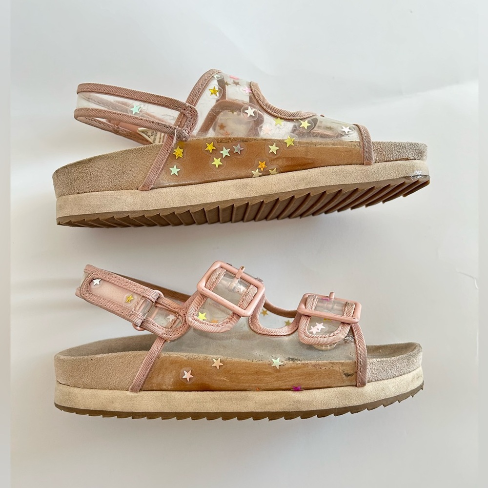 Zara Pink Transparent Star Accent Kids Sandals - Picture 6 of 14